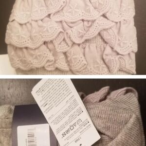 GAP Lace Trim Gray Tights